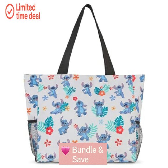 Large Nylon Tote Bag with Zipper Compartments and Mesh Pockets - Picture 7 of 8